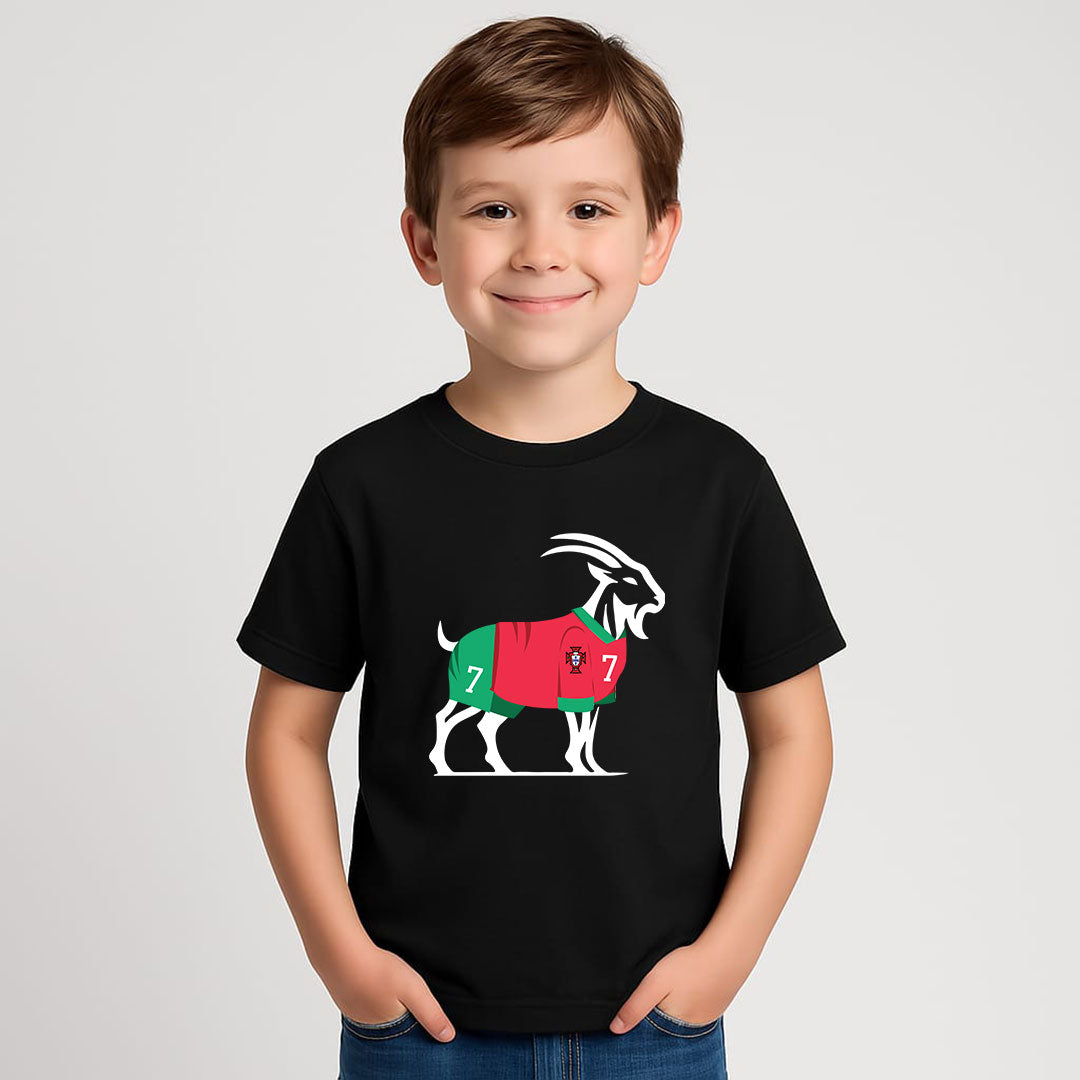 KIDS UNSTOPPABLE GOAT š RONALDO PORTUGALĀ 7 ā½ T-SHIRT