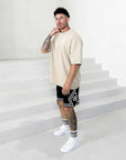 Men's Oversized Outline 'SHAWSHANK' Roman style print Heavy weight T-Shirt.