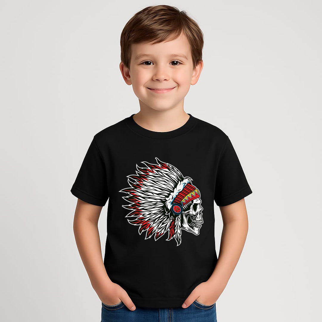 Kids' ''Indian Skull Head' Short-Sleeve T-Shirt