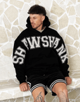 Men's Oversized 'SHAWSHANK' Applique Embroidery Hooded Jumper.