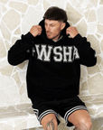 Men's Oversized 'SHAWSHANK' Applique Embroidery Hooded Jumper.