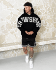 Men's Oversized 'SHAWSHANK' Applique Embroidery Hooded Jumper.
