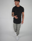 Men's Curved-Hem Short-Sleeve T-Shirt.