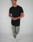 Men's Curved-Hem Short-Sleeve T-Shirt.