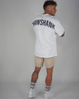 Men's Oversized 'SHAWSHANK' shoulder print Heavy weight T-Shirt.