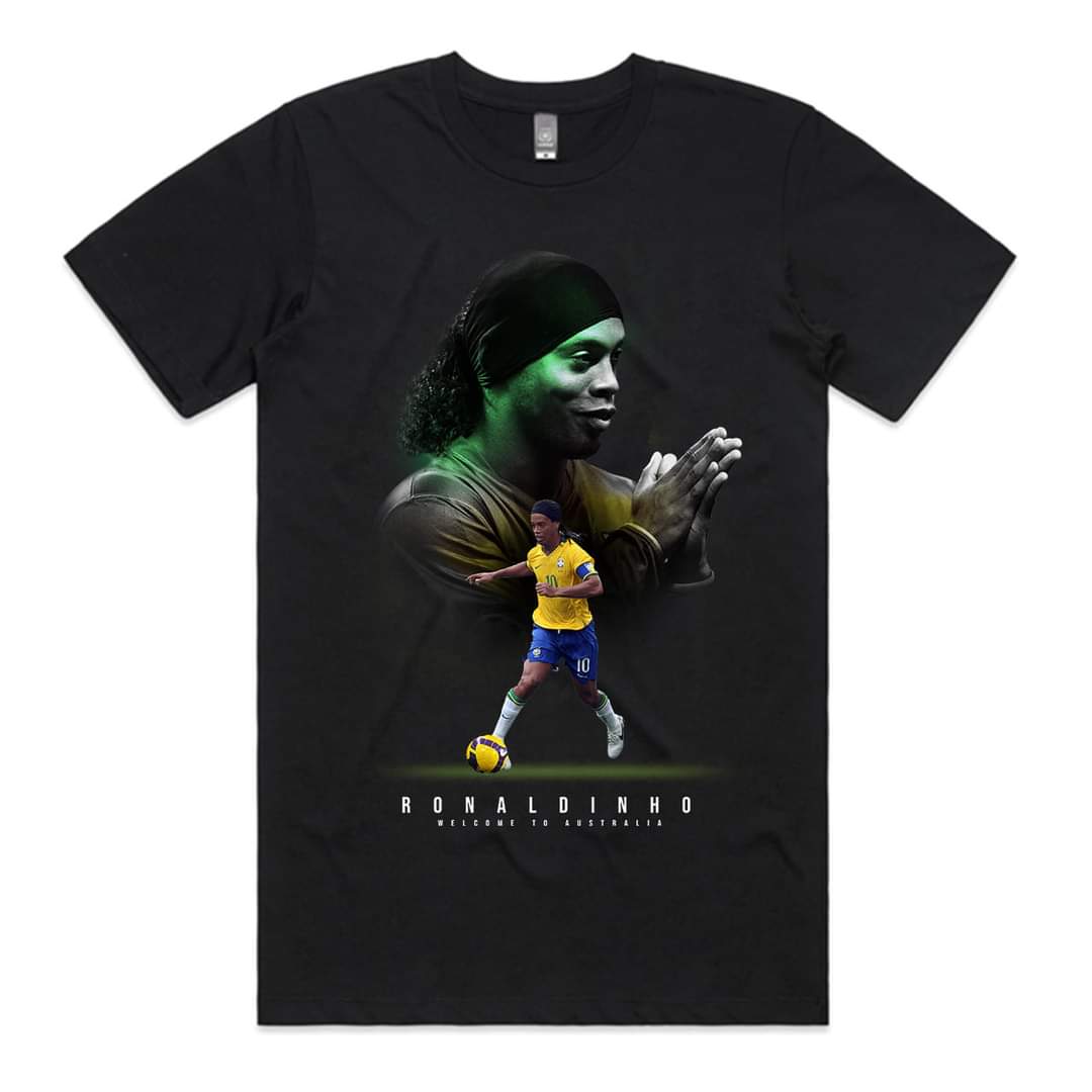 KIDS WELCOME TO AUSTRALIA RONALDHINO  T-SHIRT. ⚽️🐐🇧🇷