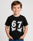 Kids Funny Six Seven Meme 6 7 Meme Gen Alpha Slang T-shirt