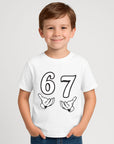 Kids Funny Six Seven Meme 6 7 Meme Gen Alpha Slang T-shirt
