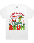 Kids 6 7 Have jolly Christmas BRUH T-Shirt