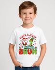 Kids 6 7 Have jolly Christmas BRUH T-Shirt