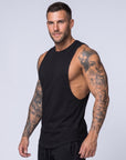 Men's Sleeveless curved hem Muscle Tank
