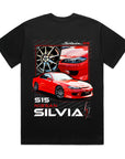 S15 Nissa Silvia Red Adults Tshirt