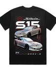 S15 Nissan Silvia R Spec Silver Adult Tshirt