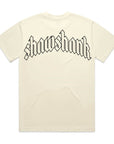 Men's Oversized Outline 'SHAWSHANK' Roman style print Heavy weight T-Shirt.