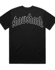 Men's Oversized Outline 'SHAWSHANK' Roman style print Heavy weight T-Shirt.