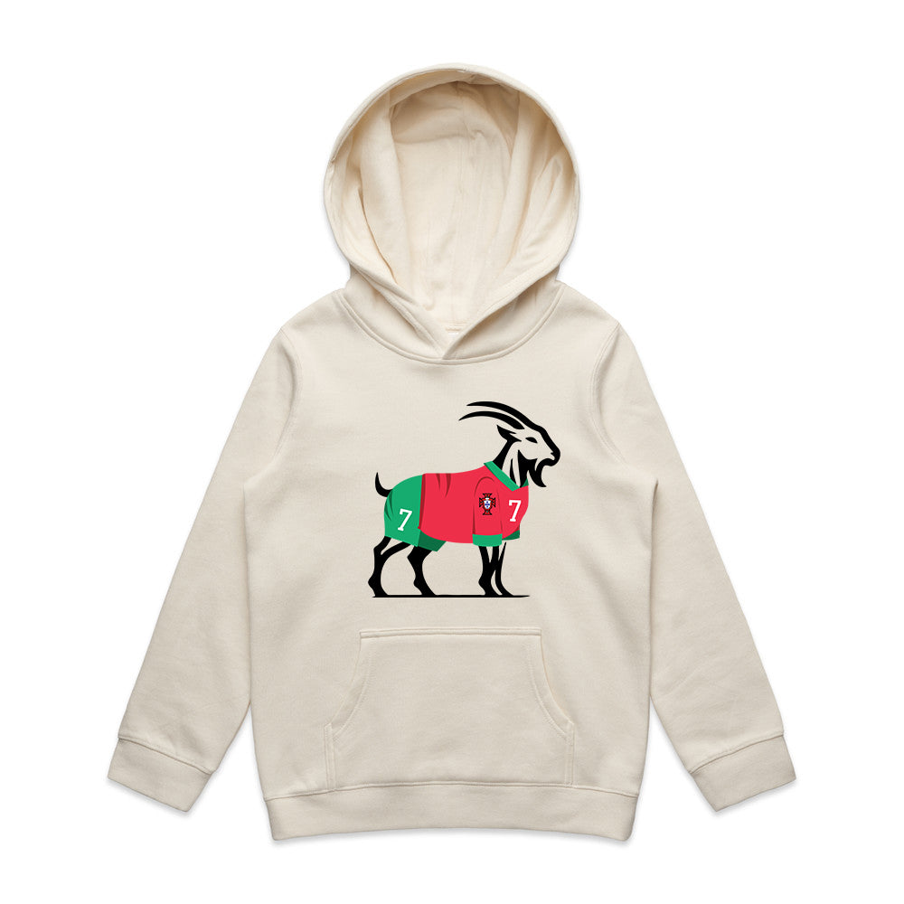 KIDS UNSTOPPABLE GOAT 🐐 RONALDO PORTUGAL 7 ⚽ Hoodie