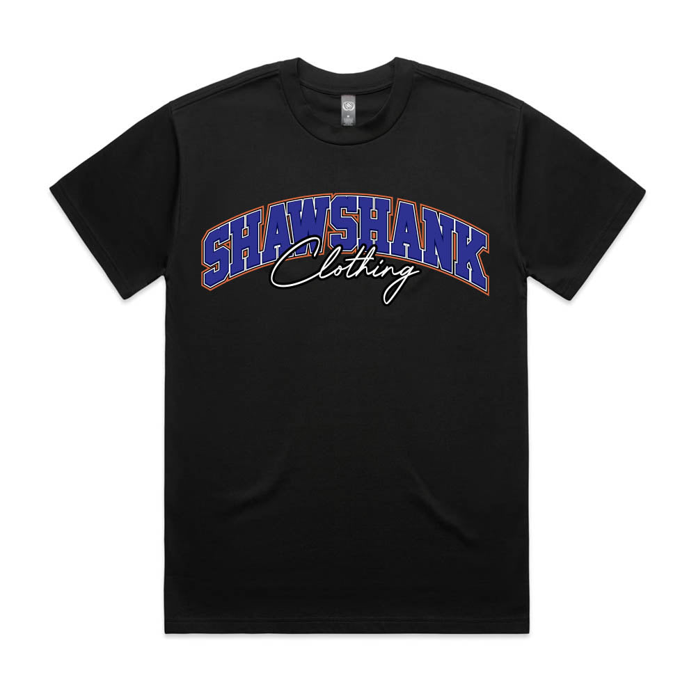 Kids SHAWSHANK CLOTHING BLUE SIGNATURE PRINT T-SHIRT