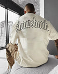 Men's Oversized Outline 'SHAWSHANK' Roman style print Heavy weight T-Shirt.