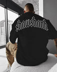 Men's Oversized Outline 'SHAWSHANK' Roman style print Heavy weight T-Shirt.