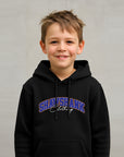 Kids SHAWSHANK CLOTHING BLUE SIGNATURE PRINT HOODIE