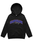 Kids SHAWSHANK CLOTHING BLUE SIGNATURE PRINT HOODIE