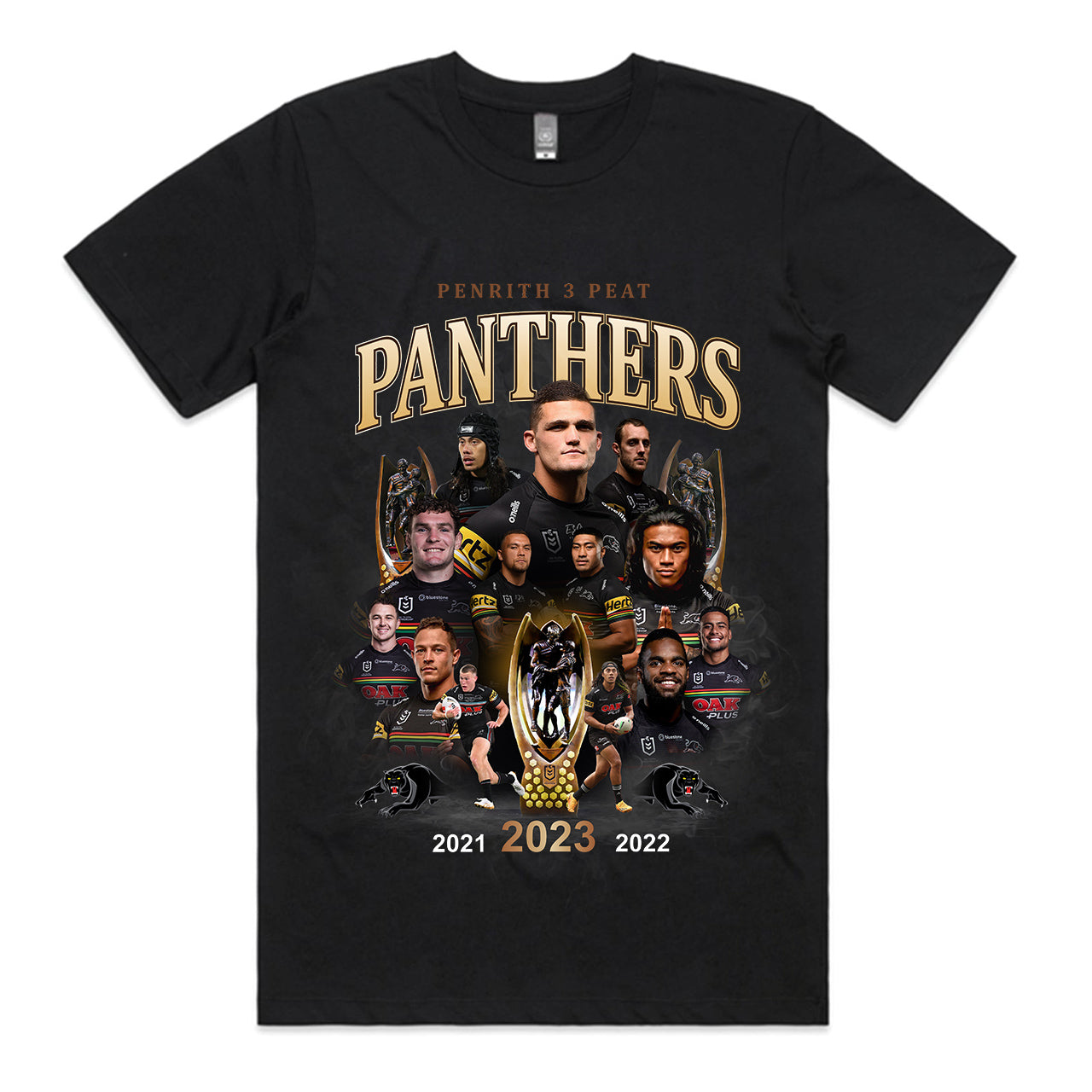 Penrith Panthers 3 Peat PREMIERS Custom tshirt.🐆
