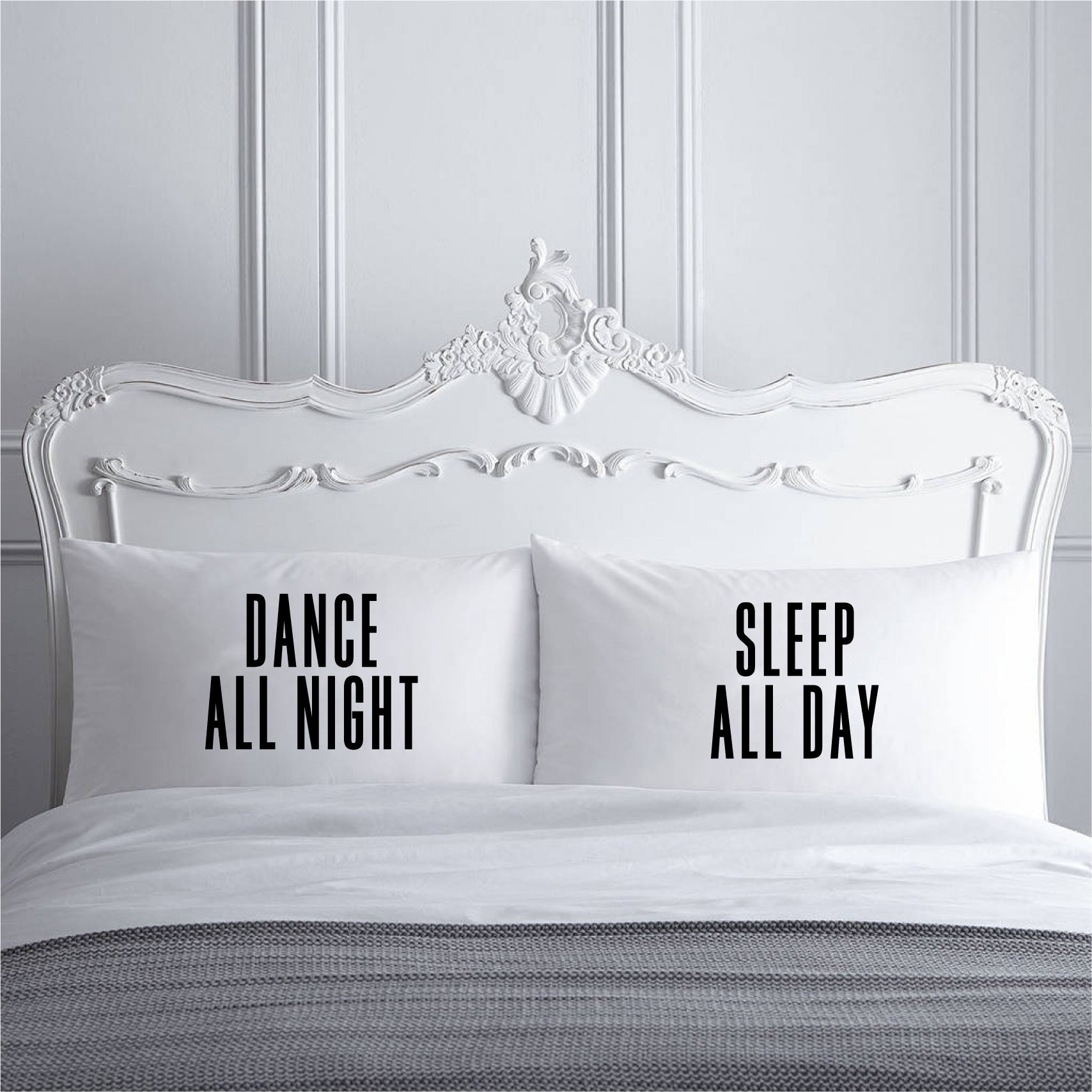 PS04- DANCE ALL NIGHT / SLEEP ALL DAY PILLOW CASES - Shawshank Clothing