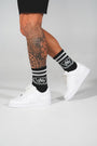 Men's Logo Embroidery Crew Socks - 3 Pairs.
