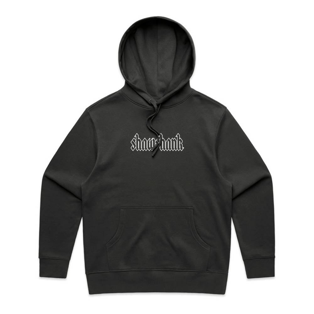 Men&#39;s Oversized Outline &#39;SHAWSHANK&#39; Roman style print Heavy weight Hoodie
