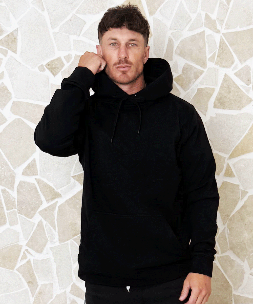 Men's fitted 'SHAWSHANK' Embossed logo heavy weight Hoodie.