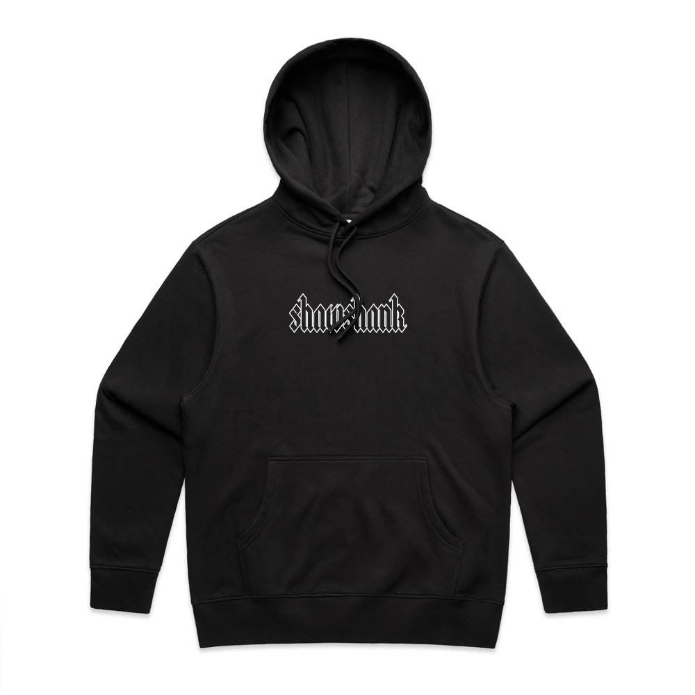 Men&#39;s Oversized Outline &#39;SHAWSHANK&#39; Roman style print Heavy weight Hoodie