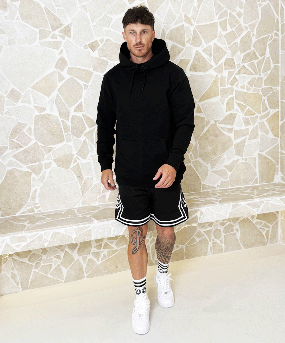 Men's fitted 'SHAWSHANK' Embossed logo heavy weight Hoodie.