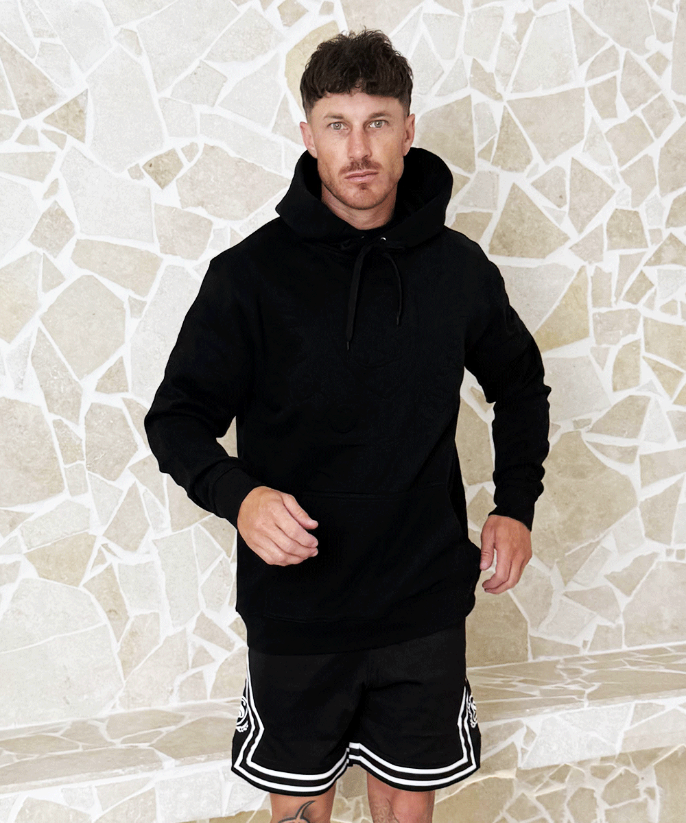 Men's fitted 'SHAWSHANK' Embossed logo heavy weight Hoodie.