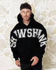 Men's Oversized 'SHAWSHANK' Applique Embroidery Hooded Jumper.