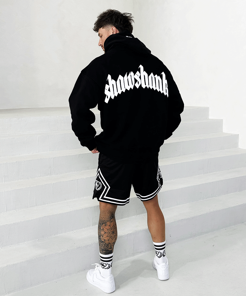 Men's Oversized 'SHAWSHANK' Roman style PUFF print Heavy weight Hoodie