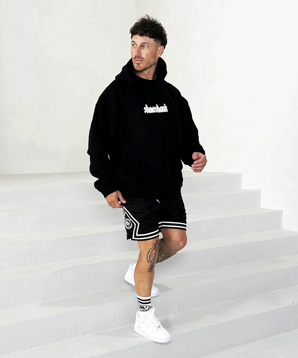 Men's Oversized 'SHAWSHANK' Roman style PUFF print Heavy weight Hoodie