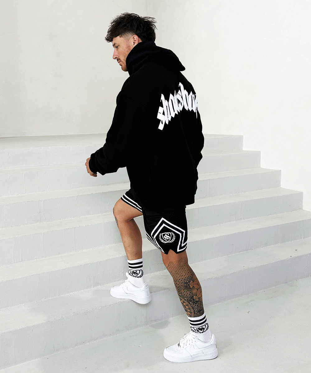 Men's Oversized 'SHAWSHANK' Roman style PUFF print Heavy weight Hoodie