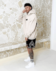 Men's Oversized 'SHAWSHANK' Roman style PUFF print Heavy weight Hoodie