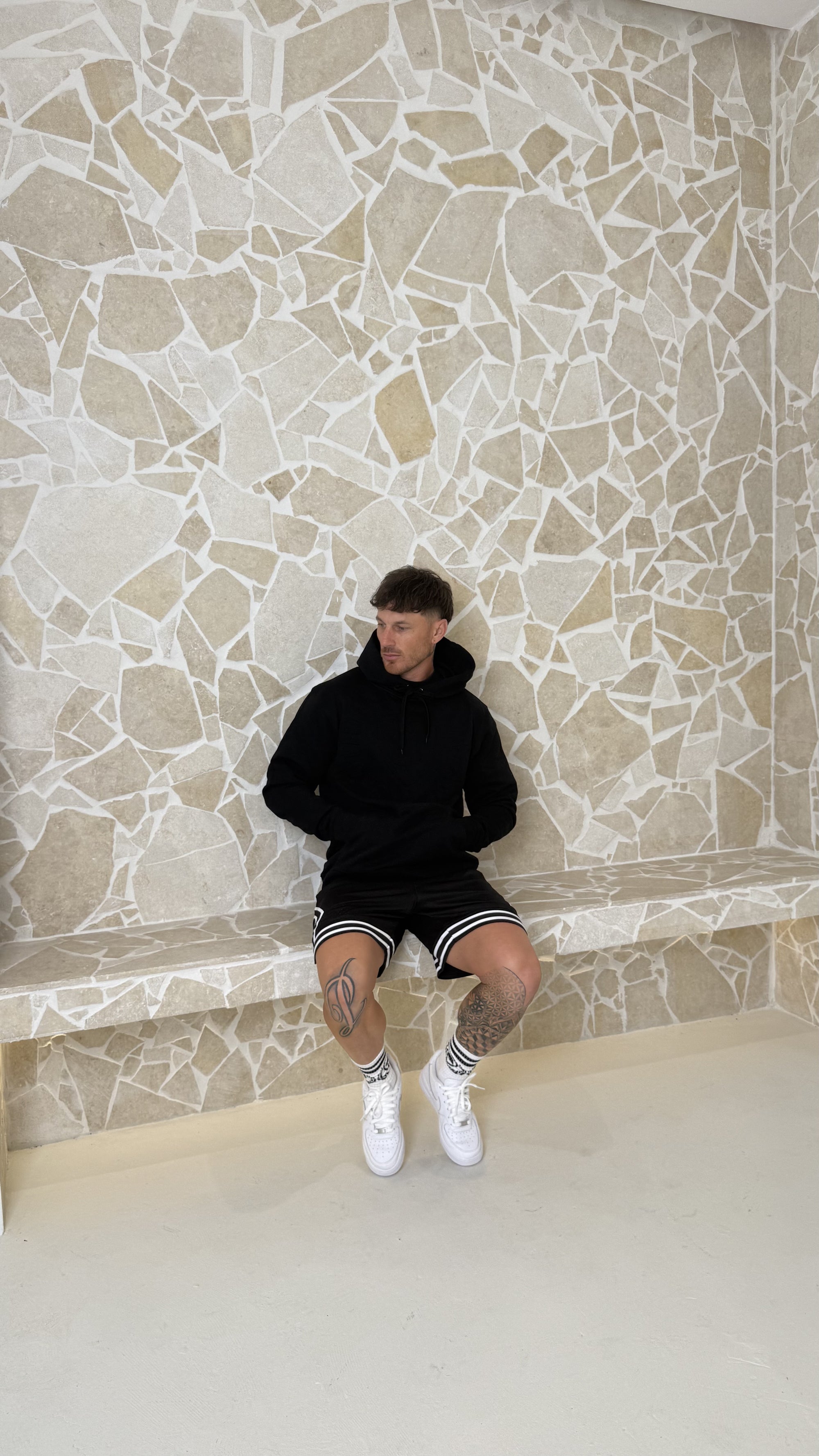 Men&#39;s fitted &#39;SHAWSHANK&#39; Embossed logo heavy weight Hoodie.