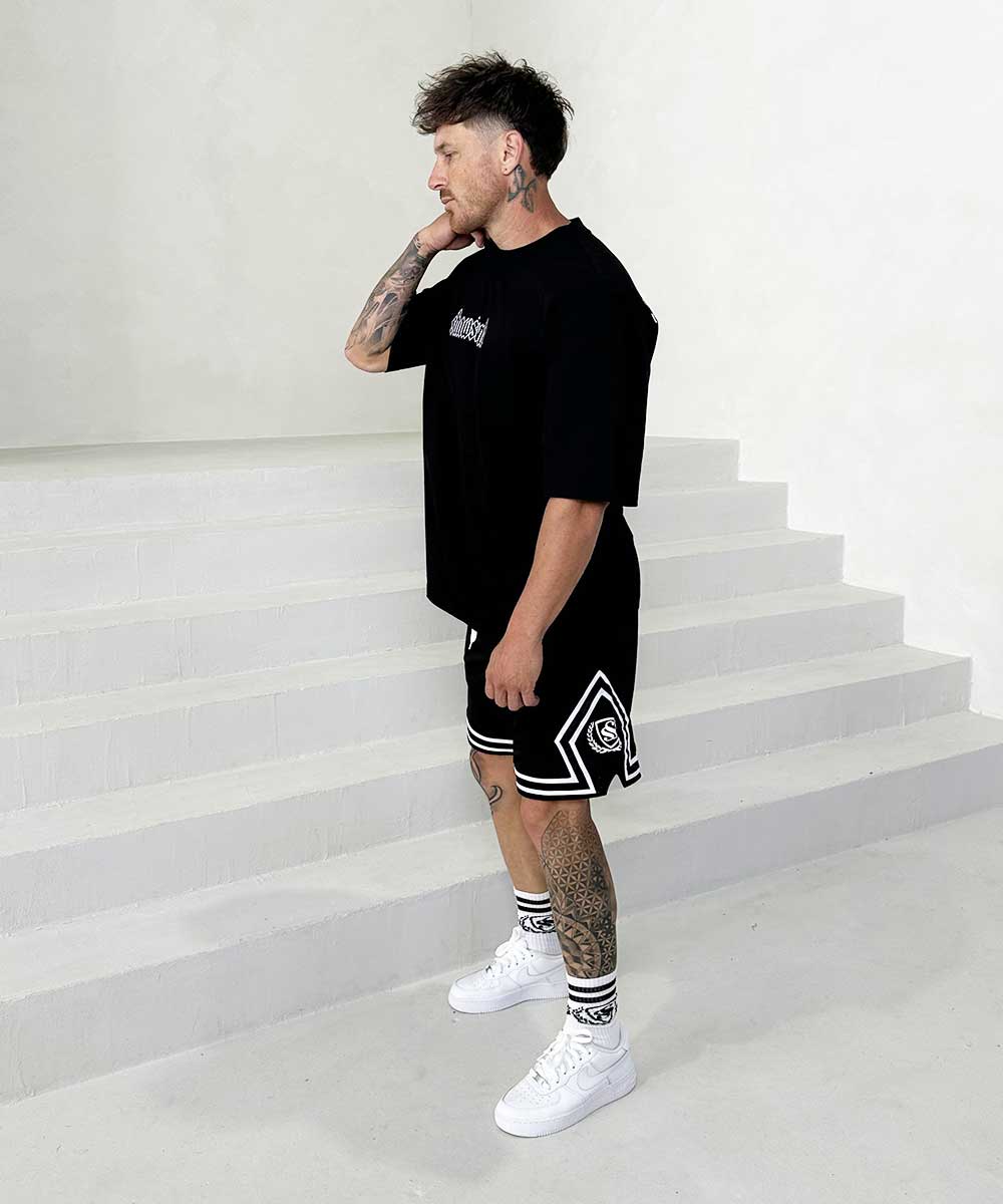 Men's Oversized Outline 'SHAWSHANK' Roman style print Heavy weight T-Shirt.