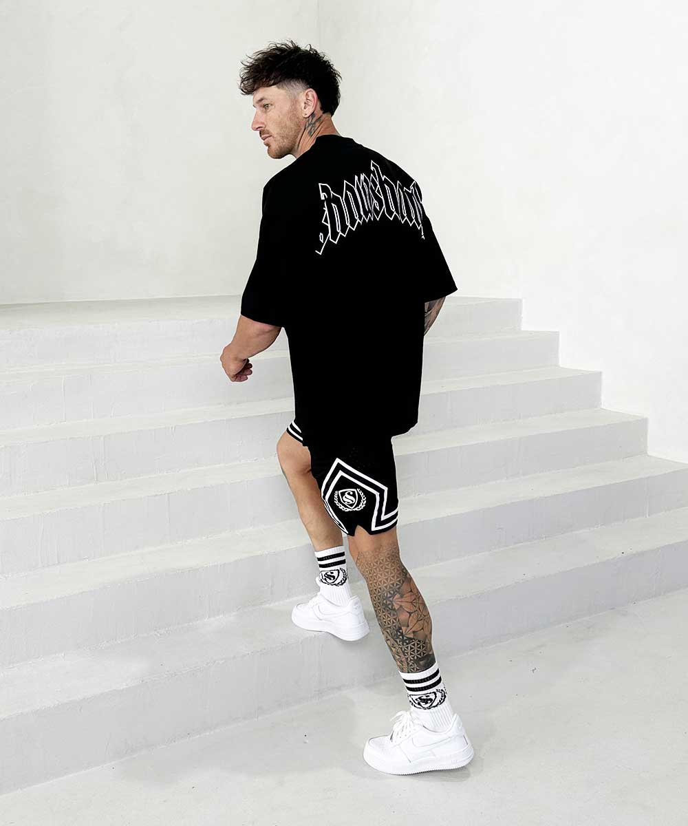 Men's Oversized Outline 'SHAWSHANK' Roman style print Heavy weight T-Shirt.