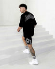 Men's Oversized Outline 'SHAWSHANK' Roman style print Heavy weight T-Shirt.
