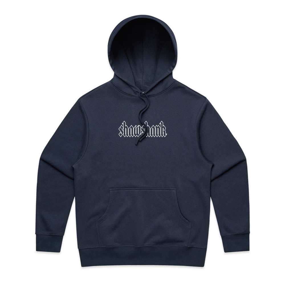 Men&#39;s Oversized Outline &#39;SHAWSHANK&#39; Roman style print Heavy weight Hoodie