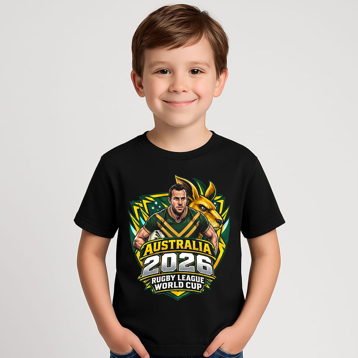 Kids AUSTRALIA Rugby League WC Supporters tee