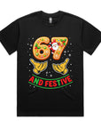 Kids Christmas 6 7 Festive Meme T-Shirt
