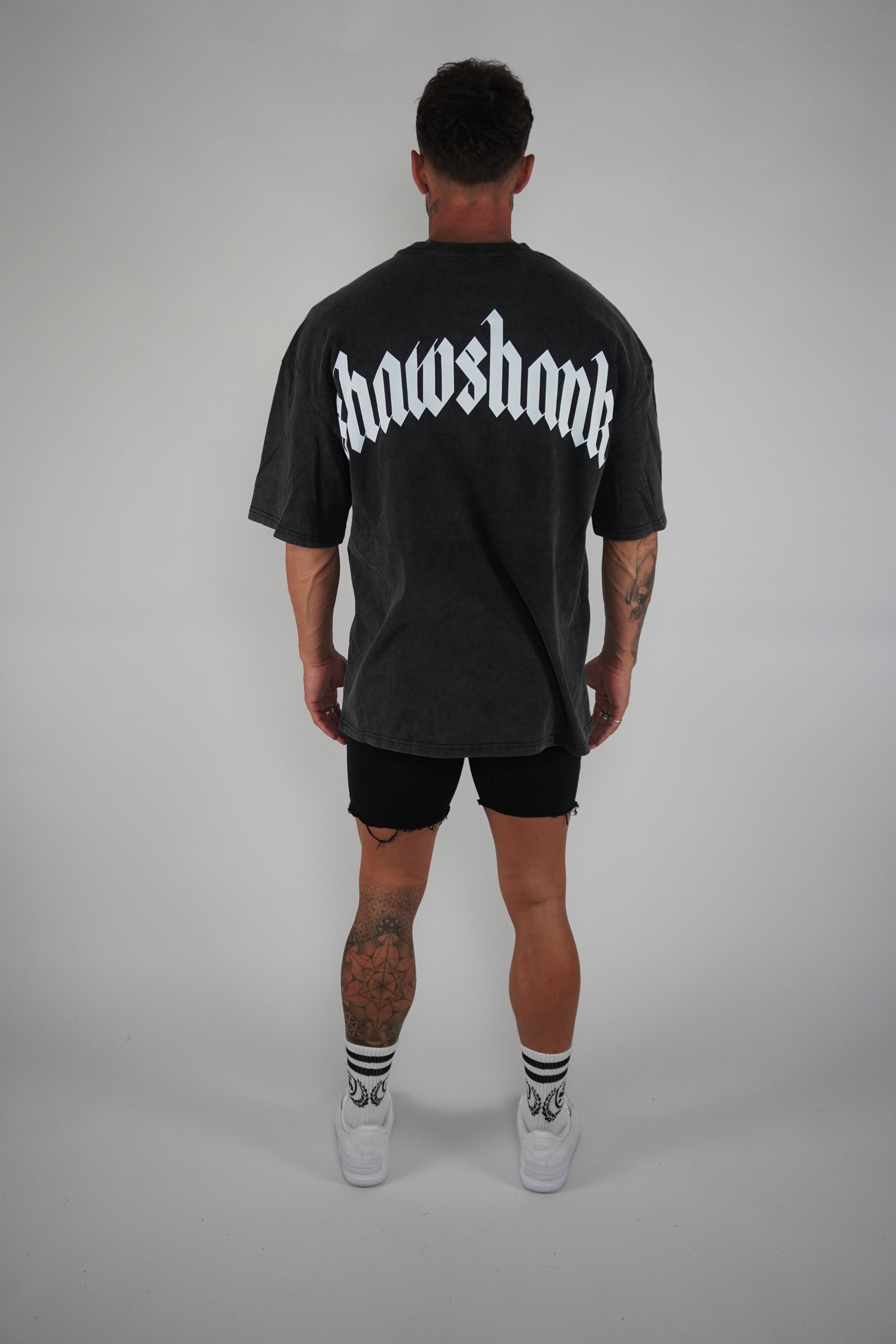 Men&#39;s Oversized  &#39;SHAWSHANK&#39; Roman style print Heavy weight T-Shirt