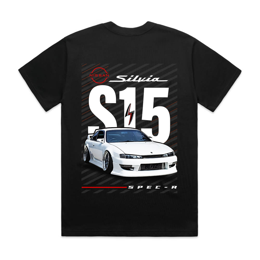 S15 Nissan Silvia R SPEC white Adults tshirt – Shawshank Clothing
