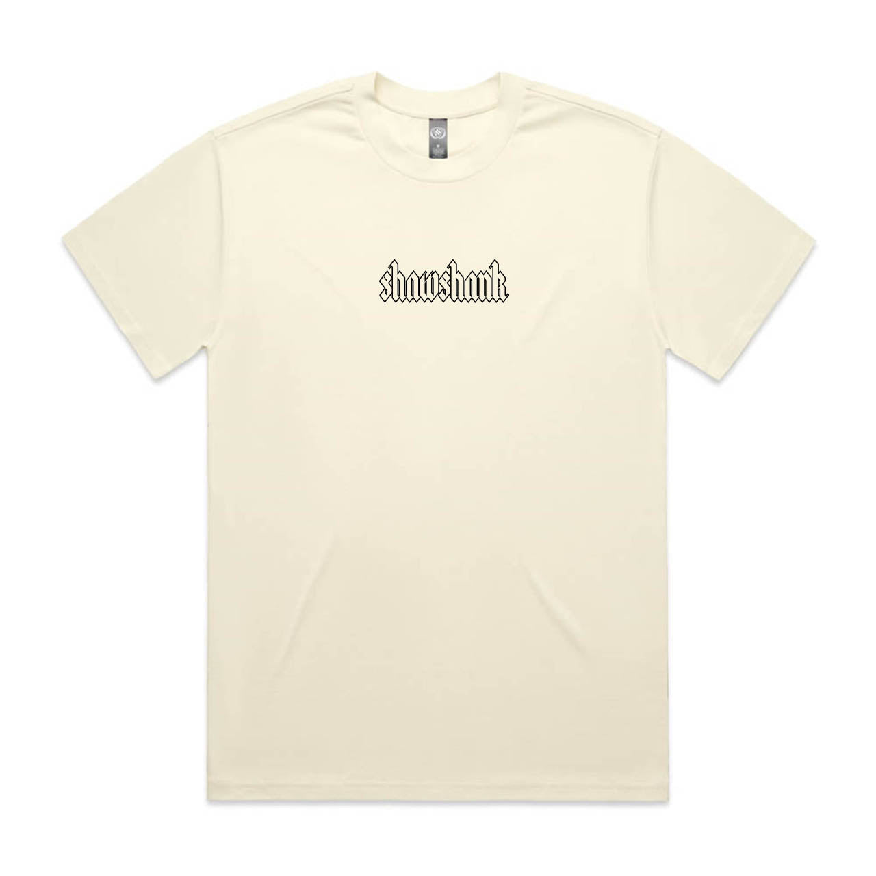 Men&#39;s Oversized Outline &#39;SHAWSHANK&#39; Roman style print Heavy weight T-Shirt.