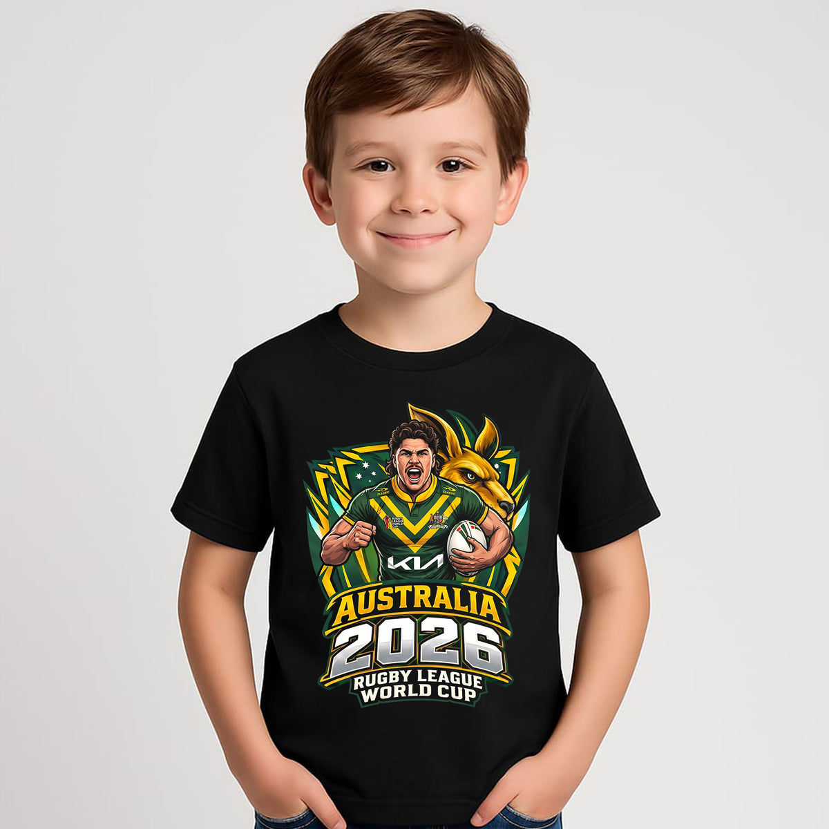 Kids RWC 2026 Supporters Reece Walsh Australia T-shirt