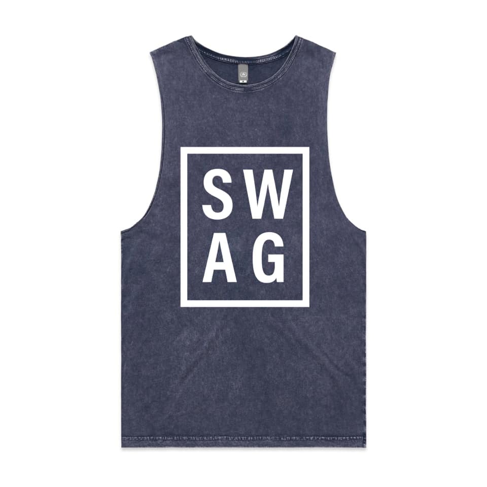 MEN&#39;S &#39;&#39;S H A W Square&#39;&#39; Sleeveless Tank Top&quot;.